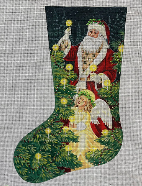 Lighting the Tree Stocking/Left Facing - 13M (Tapestry Tent)