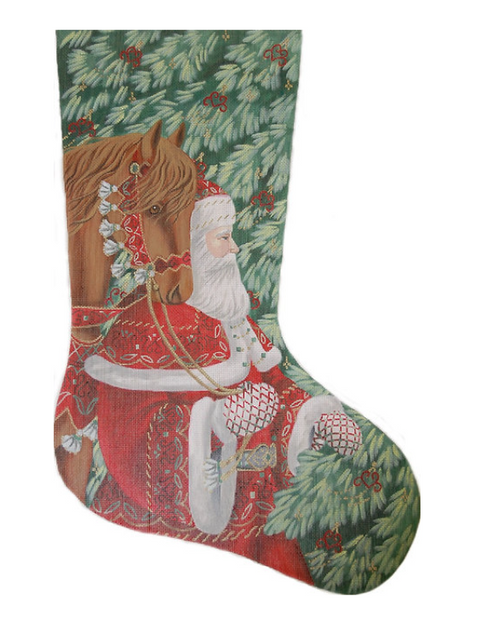 Santa w/Horse Stocking - 13M (Tapestry Tent)