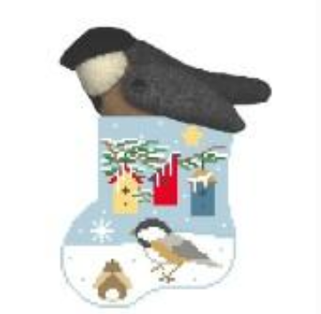 Chickadee, Birdhouses w/Chick (Kathy Schenkel)