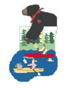 Kayakers w/Black Bear (Kathy Schenkel)