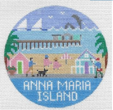 Anna Maria Island, FL Round (Doolittle Stitchery)