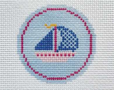 Blue Sailboat on Blue (KCN Designers)