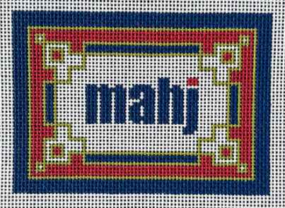 Key Corner Mahjong Insert Red/Navy/Olive (Love MHB Studio)