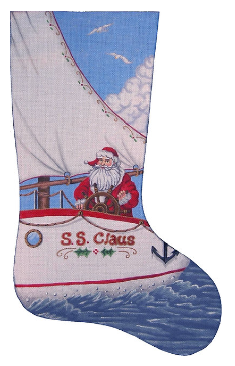 Santa Sailing Stocking/Right Facing - 18M (Tapestry Tent)