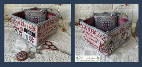 American Patriotic Sewing Basket -  Nashville Market Exclusive (Mani di donna)