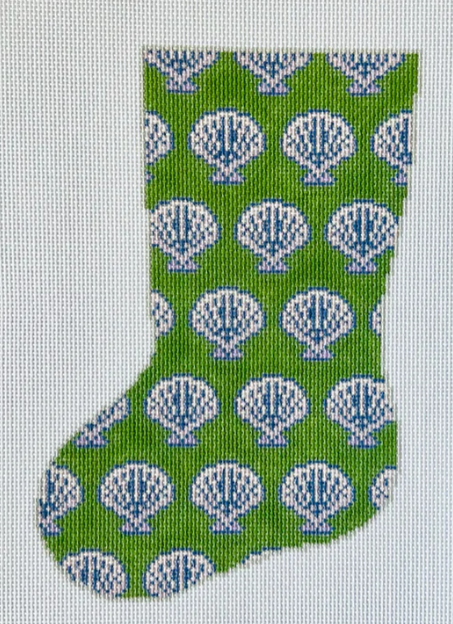 Scallops and Lavender Midsize Stocking (KCN Designers)