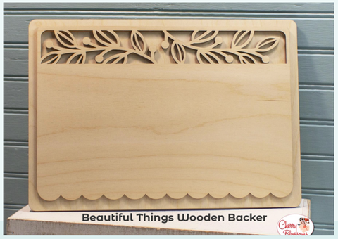 Beautiful Things Wooden Backer (Cherry Blossoms)