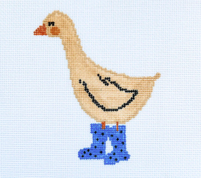 Duck in Boots (Three Petals Needlepoint)