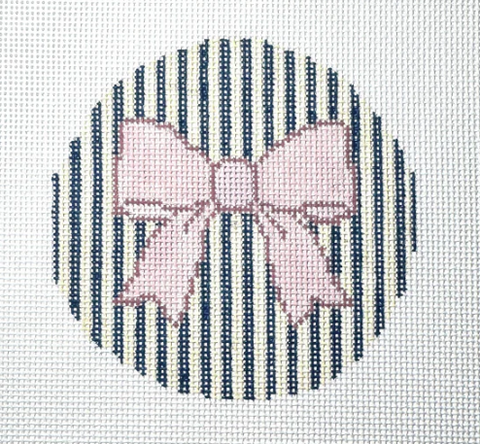 Bow Stripes Round (Three Petals Needlepoint)