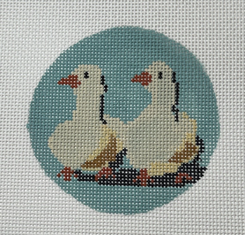 Blue Duck Duck (Three Petals Needlepoint)