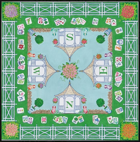Mahjong Mat/English Country Garden Theme (Kate Dickerson)