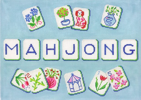 Mahjong Tile Bag/English Country Garden Theme (Kate Dickerson)