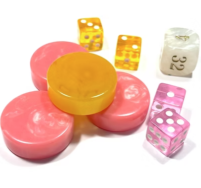 Accessory Set for Backgammon Board BGB-07 (Kate Dickerson)