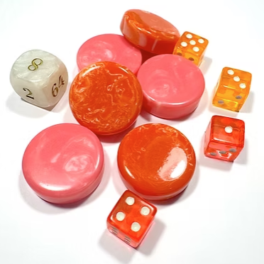 Accessory Set for Backgammon Board BGB-08 (Kate Dickerson)
