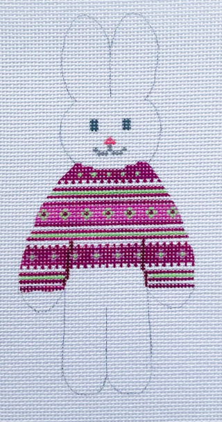 Pink and Green Sweater Bunny (KCN Designers)