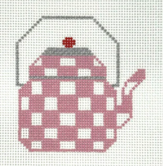 Teapot Square - Rose & White (Stitchtent)