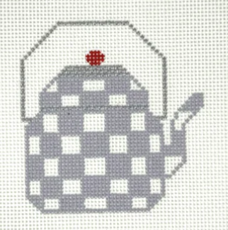 Teapot Square - Sterling & White (Stitchtent)