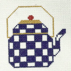 Teapot Square - Blue & White (Stitchtent)