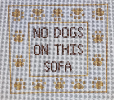 No Dogs/Sofa - Tan (Stitchtent)