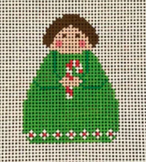 Green Angel w/candy cane (KCN Designers)