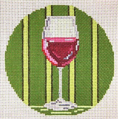 Glass of Red Wine (Needle Crossings)