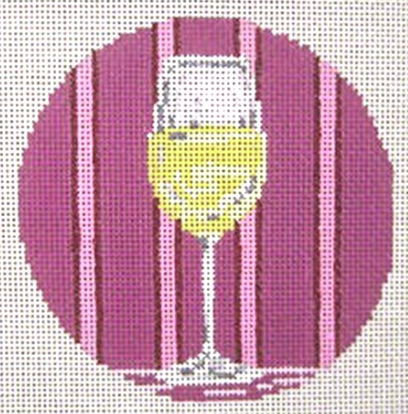 Glass of White Wine (Needle Crossings)