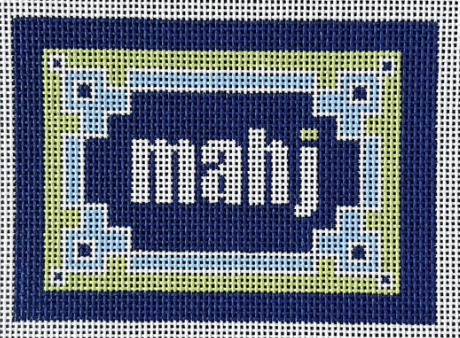 Key Corner Mahjong Insert Navy/Light Blue/Citron (Love MHB Studio)