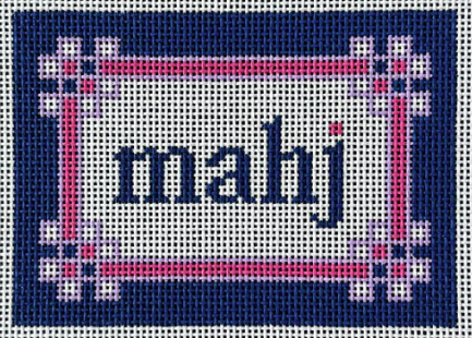 Floral Corner Mahjong Insert Navy/Pink/Lilac (Love MHB Studio)