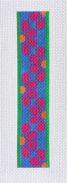 Pink Daises on Blue Key Fob/Bookmark (KCN Designers)