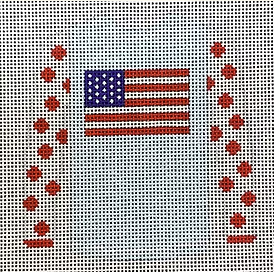 Sweater/Flag on Light Blue/Red Polka Dot Sleeves (Chris Lewis)