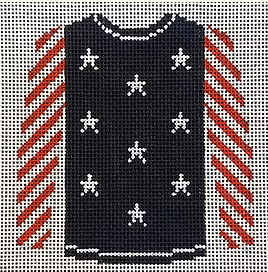 Sweater/Navy w/White Stars/Red Striped Sleeves (Chris Lewis)