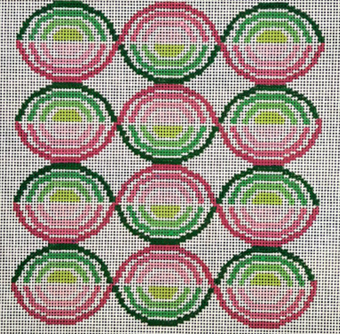 Swirl circles/pink and green (Chris Lewis)