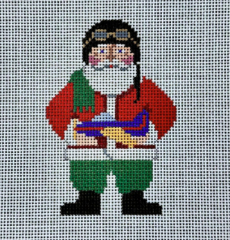 Airplane Santa (Susan Roberts Needlepoint)
