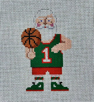 Basketball Santa (Susan Roberts Needlepoint)