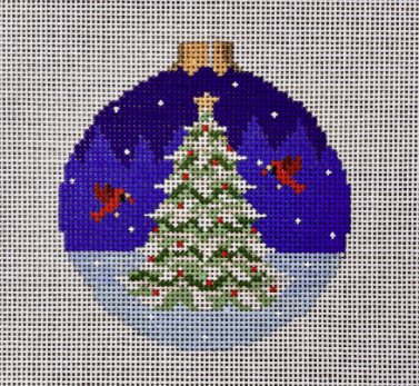 Cardinal Tree (Susan Roberts Needlepoint)