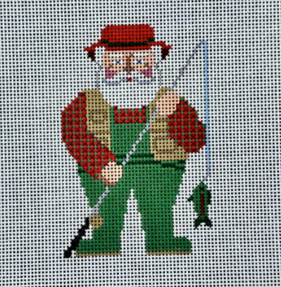 Fishing Santa (Susan Roberts Needlepoint)