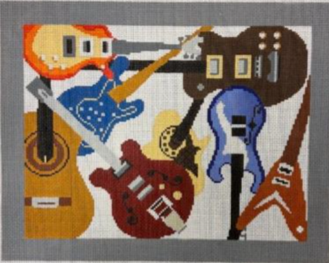 Guitars (Susan Roberts Needlepoint)