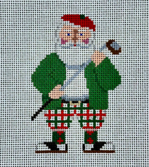 Golf Santa (Susan Roberts Needlepoint)