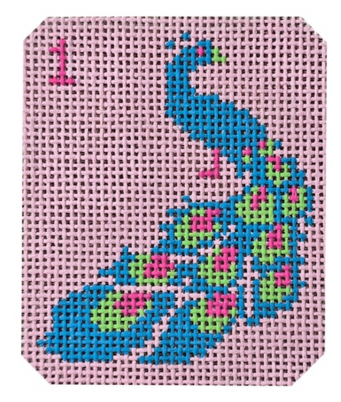 Peacock Tile Pk/Gr (Starke Art Designs)