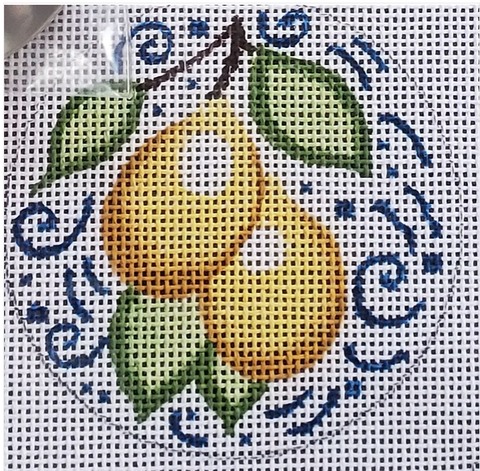 Button Cover - Lemons (Patty Paints)