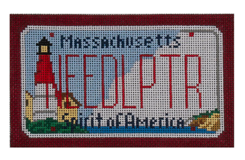 Mini License Plate - Massachusetts/Lighthouse (Starke Art Designs)
