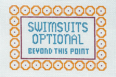 Swimsuits Optional Beyond This point (Stitchtent)
