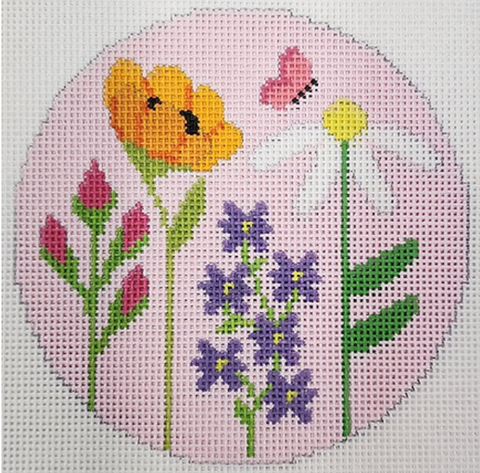 Flowers 3 on Lavender (Kristine Kingston)
