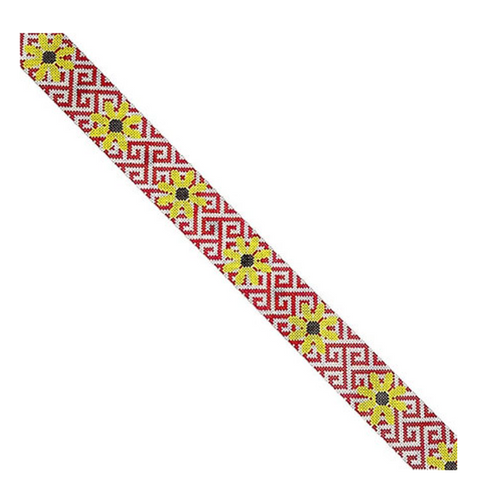 Black Eyed Susan Belt on Red (Kristine Kingston)