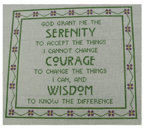 Serenity Prayer/Floral Border (Kristine Kingston)