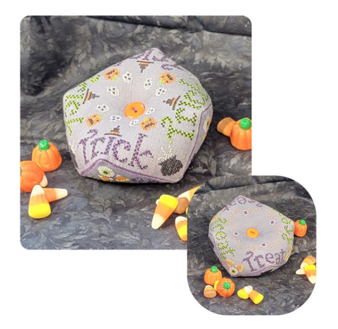 Trick or Treat Biscornu (Wildflower Stitching)