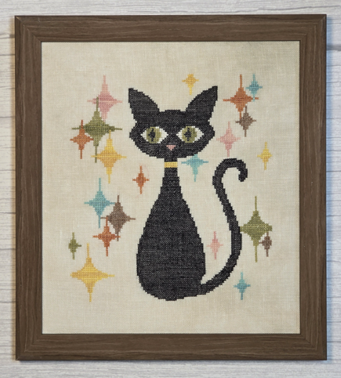 Samantha - Mid-Century Feline (Wildflower Stitching)