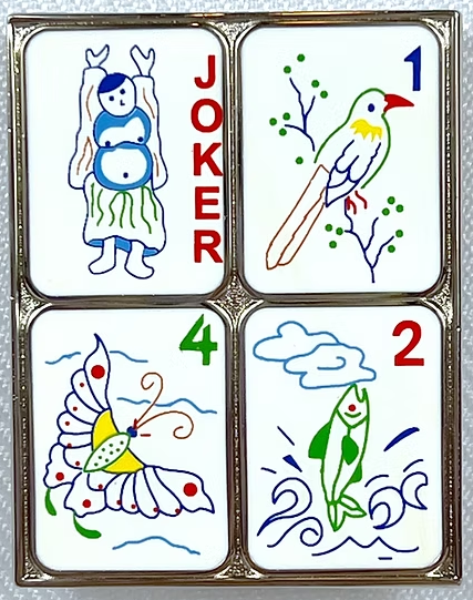 Needle Minder Mahjong Tiles/Multi on White (Kate Dickerson)