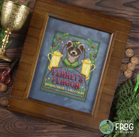Ferret's Flagon (Fine Frog Stitching)