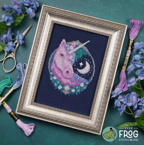 Moon Garden Unicorn (Fine Frog Stitching)